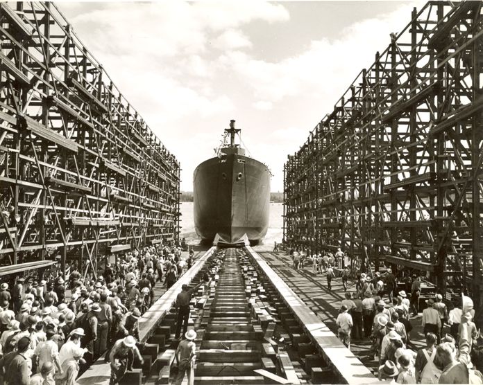 Kaiser Shipyards, Launching Ship