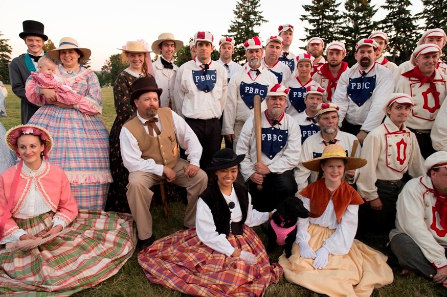Players and spectators at Vintage Base Ball