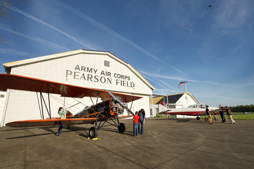 Airplanes outside of Pearson Air Museum