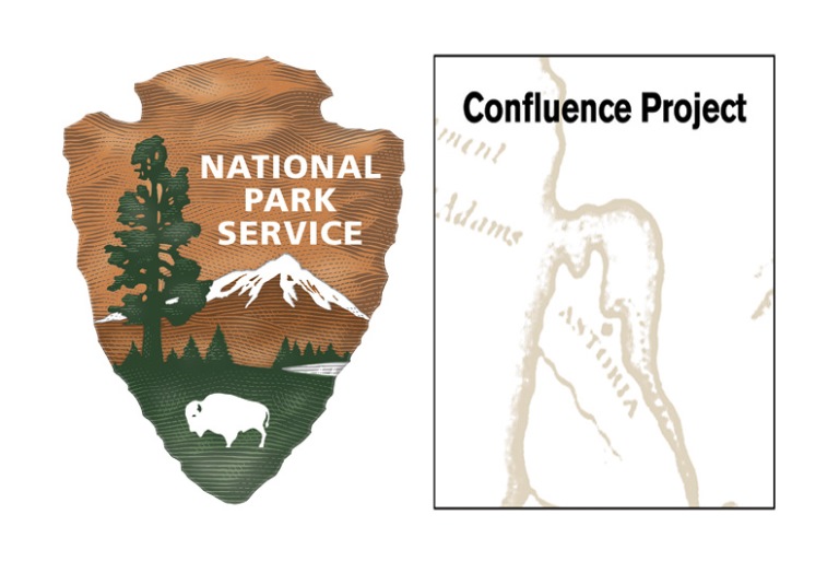 The logos of the National Park Service and the Confluence Project