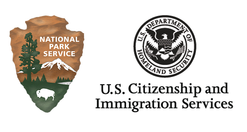 nps-uscis logos National Park Service and U.S. Citizenship and Immigration Services logos.
