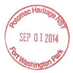 Potomac Heritage National Scenic Trail Passport Stamp-Fort Washington Park