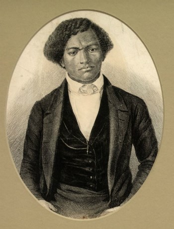 A drawing of Frederick Douglass as a young man