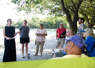 GN Institute 2016 Sensory Experience Institute participants in discussion by a reservoir