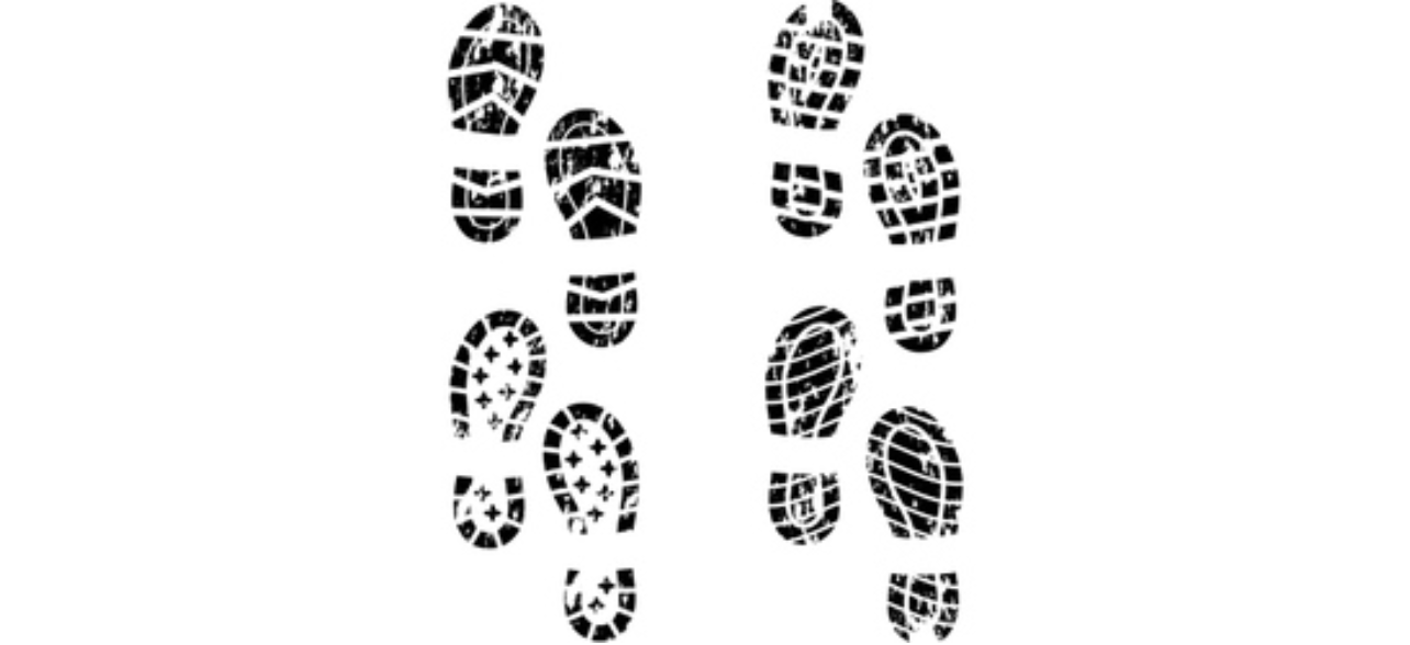 sneaker prints in black and white