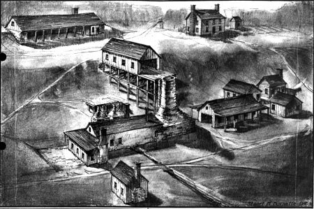 Artist depiction of Catharine Furnace Artist depiction of Catharine Furnace