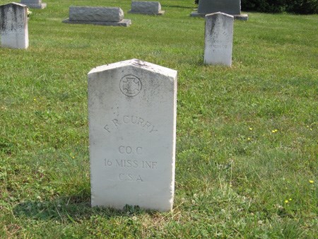Headstone in Spotsylvania Confederate Cemetery