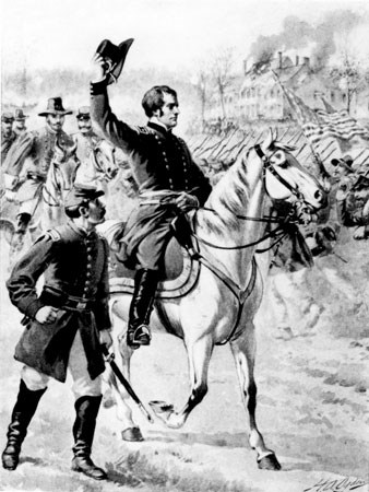 Sketch of Joe Hooker at Chancellorsville