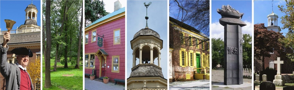 A banner image of the seven sites that make up the park.