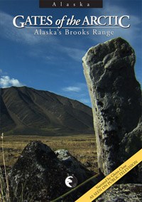 Video cover showing mountains and upended rock call inuksuk.
