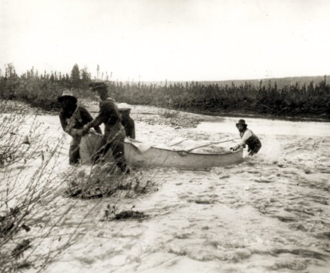 Mendenhall pull canoe
