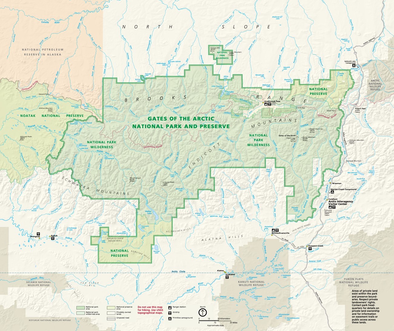 Gates of the Arctic brochure map