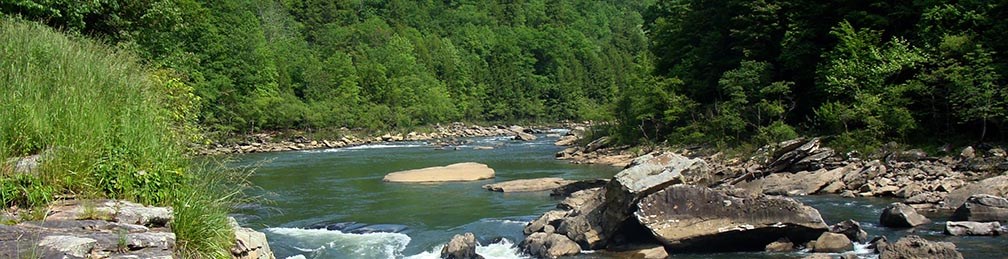 river with big boulders