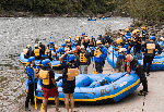 Rafters ready to launch on the upper Gauley River.