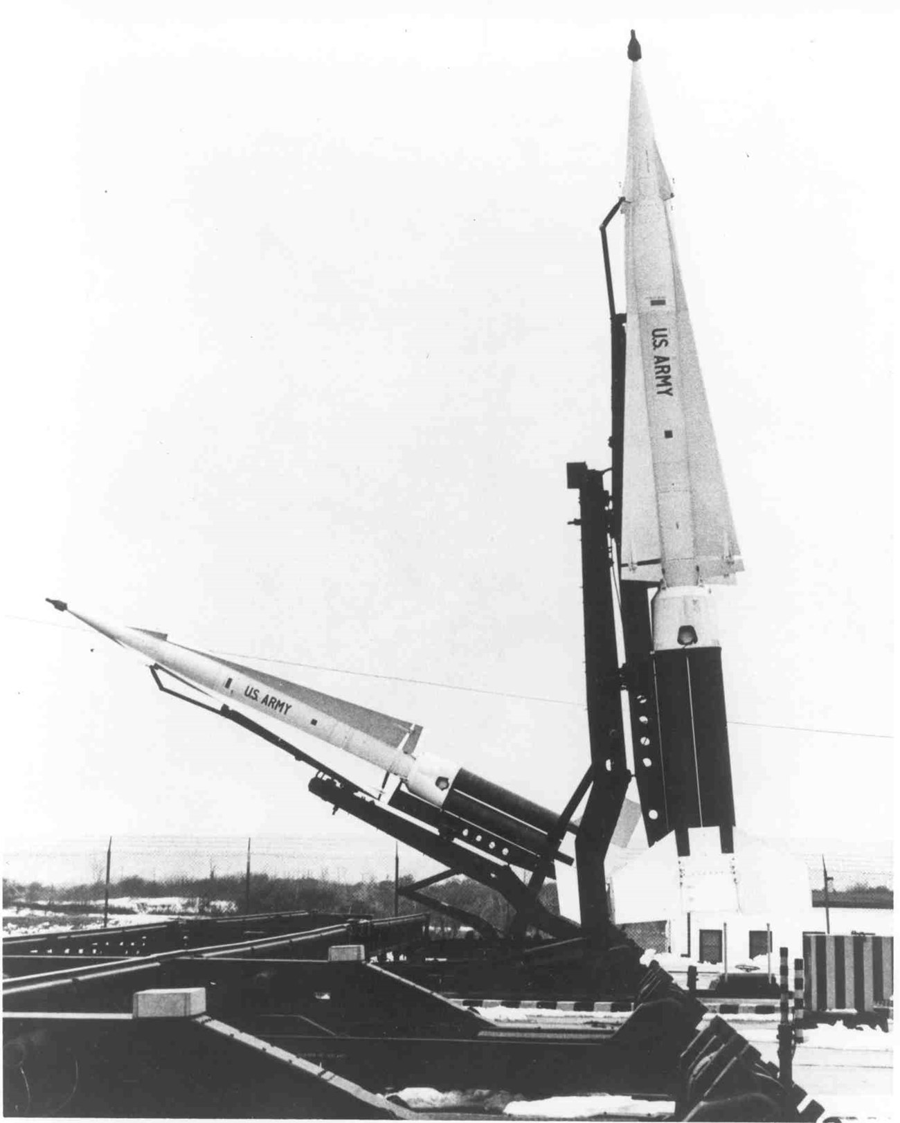 Nike Missiles raised at Fort Hancock's launcher.