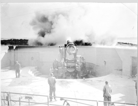 Battery Gunnison firing when it was a disappearing gun.