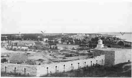 The Civil War-era Fort at Sandy Hook---never completed, never named. This is one of the locations around New York Harbor where Myer and Alexander conducted Wig-Wag experiments.