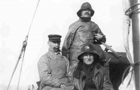 USLSS Captain Trevonian Patterson (top center) and crew try out a new surfboat. NPS ARCHIVES