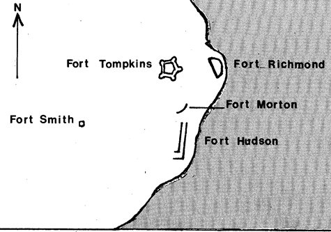 New York State Fortifications as they existed in 1819.