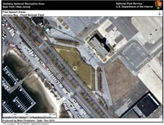 The "free speech" area at Floyd Bennett Field, Jamaica Bay Unit. The "free speech" area at Floyd Bennett Field, Jamaica Bay Unit.