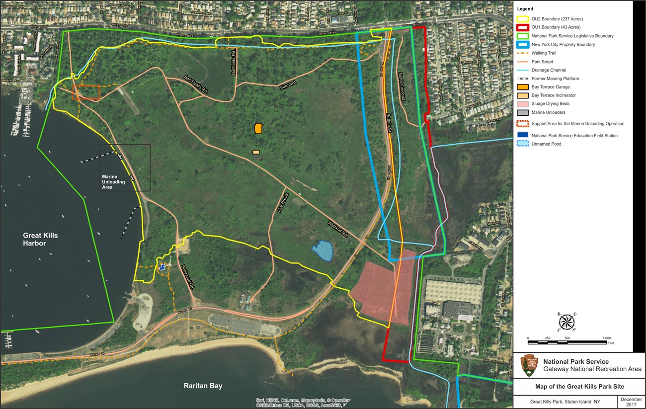 Map of Remedial Investigation at Great Kills Park