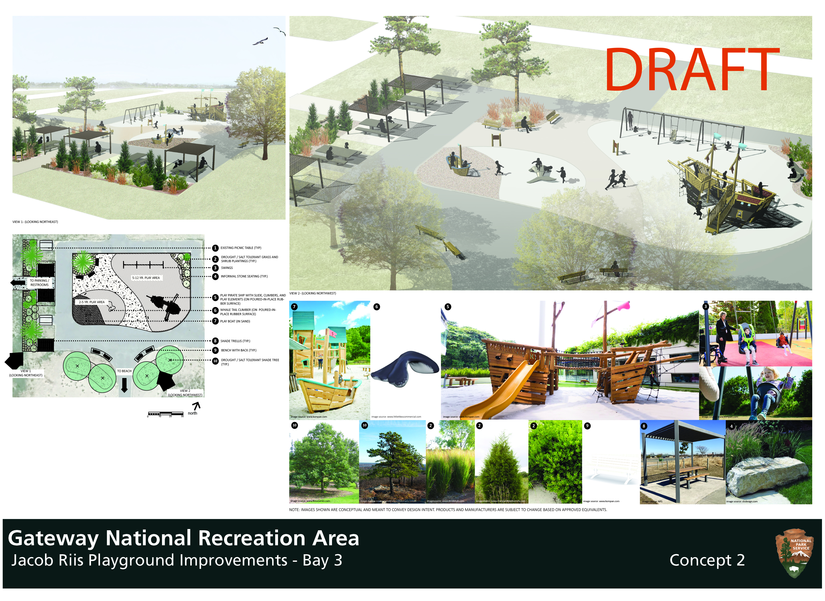 drawings and photos of playground equipment