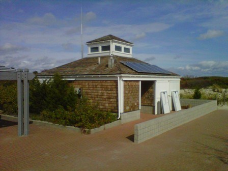 Solar panels grace the roofs of five beach centers at Sandy Hook Unit.