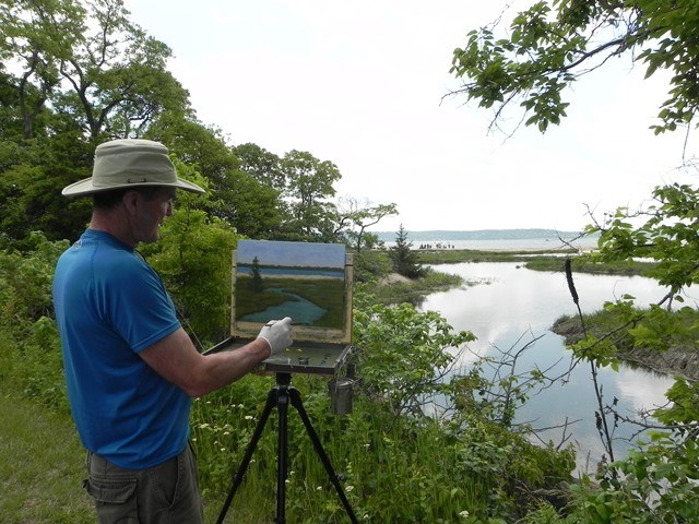 Not only do plants provide food and shelter for wildlife, they can also inspire visitors to create art! This painter found his inspiration at Sandy Hook Unit's Horseshoe Cove. Not only do plants provide food and shelter for wildlife, they can also inspire visitors to create art! This painter found his inspiration at Sandy Hook Unit's Horseshoe Cove.