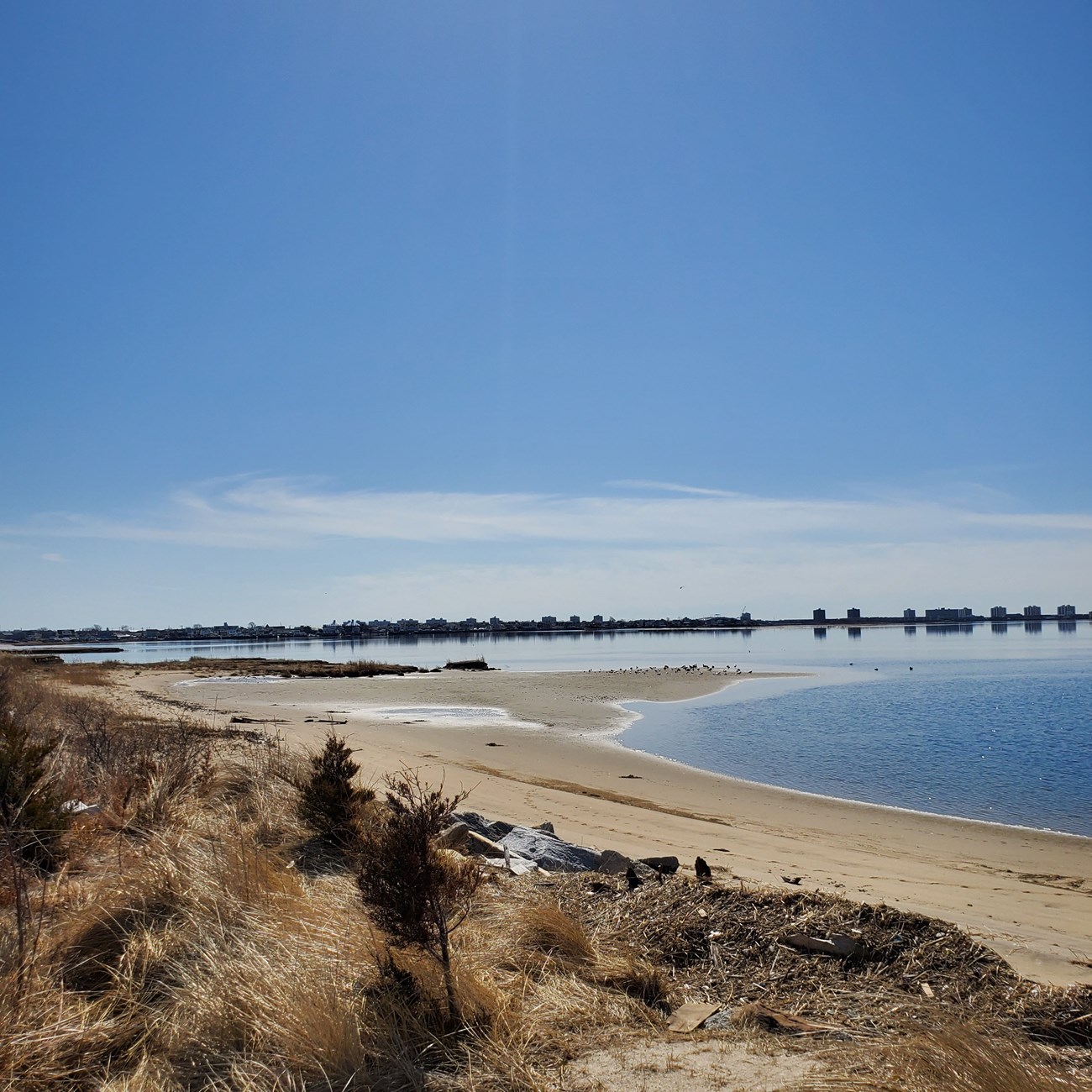 Sand at water's edge