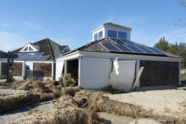 Beach centers at Sandy Hook received major damage from a record-high storm surge.