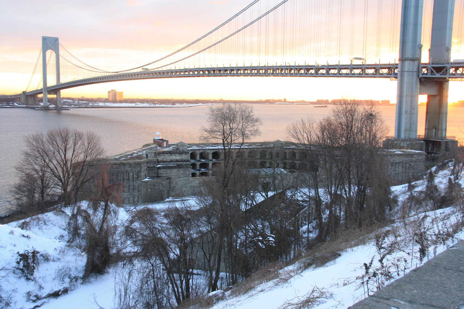 The first part of Staten Island seen by drivers across the Verrazano Bridge is Fort Wadsworth, part of Gateway's Staten Island Unit.