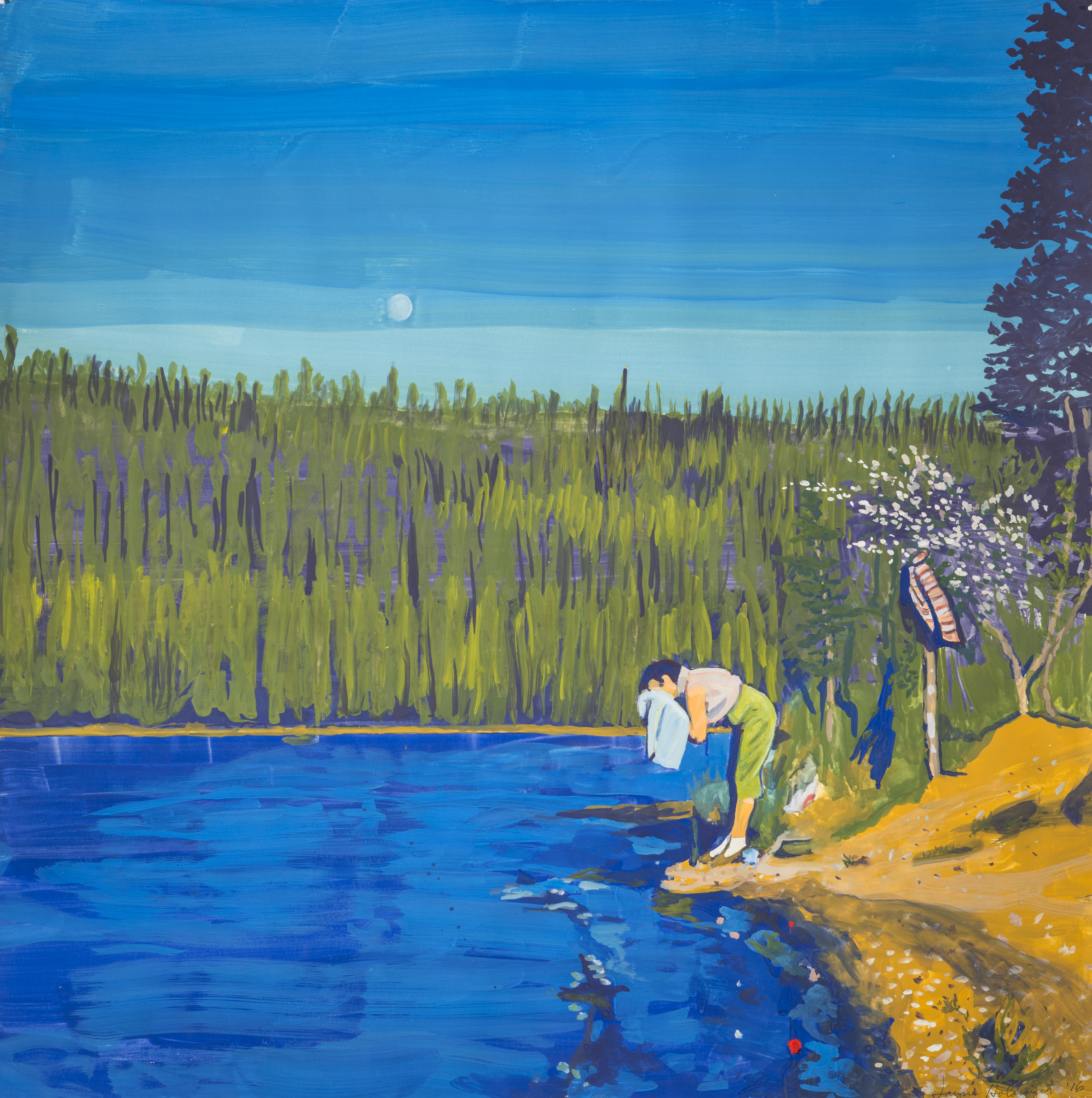 Beyond the Cool Shade of Trees c. 2016 Jayne Holsinger Painting by Jayne Holsinger