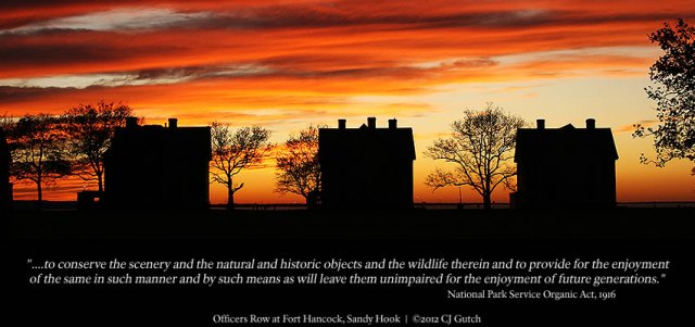 Sunset at Fort Hancock. Photo by CJ Gutch; used by permission.