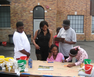 Visitors of all ages can share their comments at a GMP Opne House.