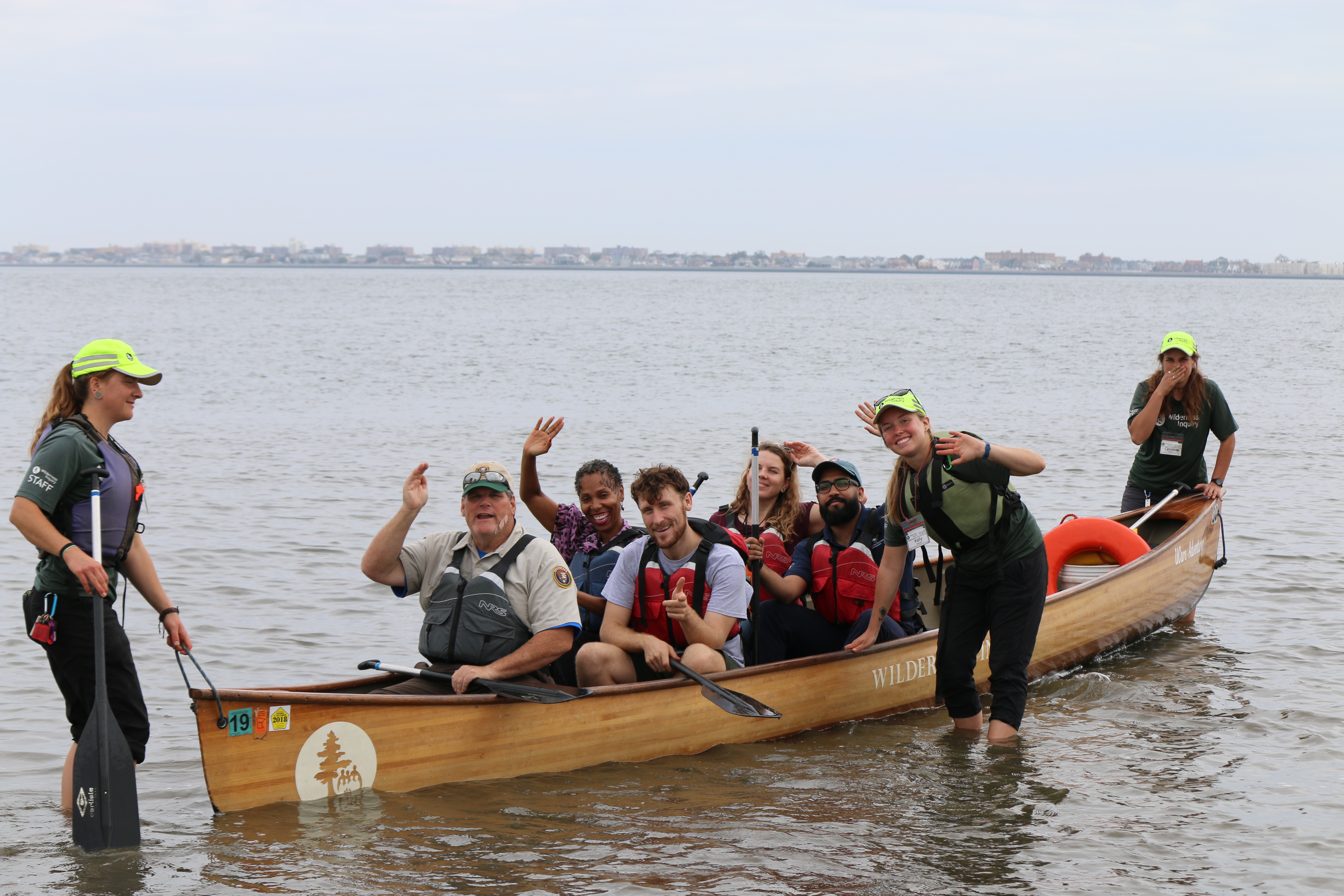 NPS Staff on Wilderness Inquiry 14 foot Voyager Canoe