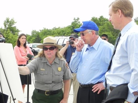 Interior Secretary Ken Salazar visited Floyd Bennett Field campgrounds in June 2011. Interior Secretary Ken Salazar visited Floyd Bennett Field campgrounds in June 2011.