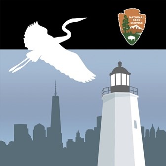 The icon for Gateway App includes a bird flying, the Sandy Hook lighthouse, and the Manhattan skyline. The icon for Gateway App includes a bird flying, the Sandy Hook lighthouse, and the Manhattan skyline.
