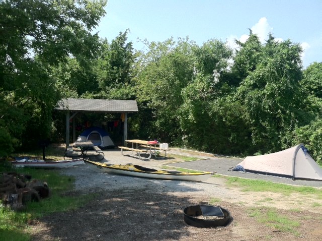 tent at Sandy Hook