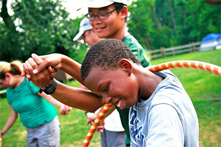 Liang Yi leads an icebreaker activity