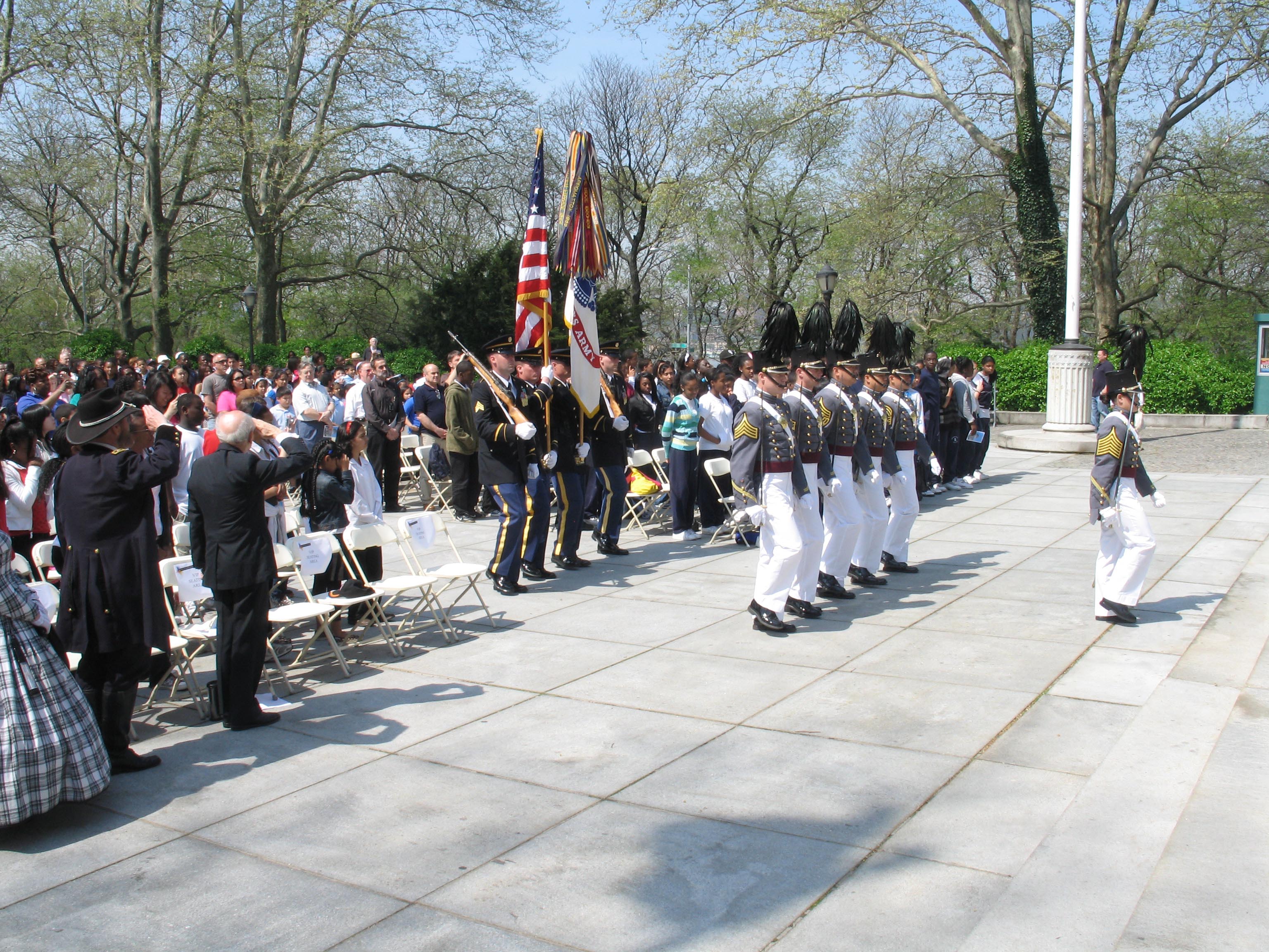 Every April 27, the Corps of Cadets and the Military Garrison at West Point Color Guard pays its respects to General Grant.