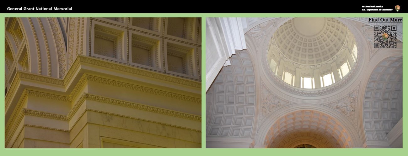 Green background with colored images