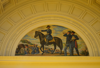 Mosaic depicting the Siege of Vicksburg battle.