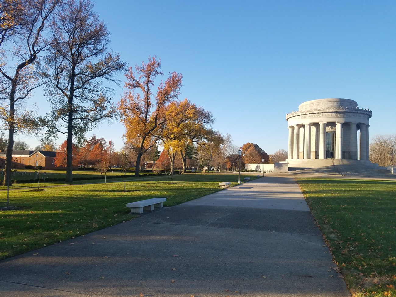 This is a picture of the George Rogers Clark Memorial Grounds