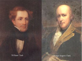 William Clark (left), George Rogers Clark (right) William Clark (left), George Rogers Clark (right)