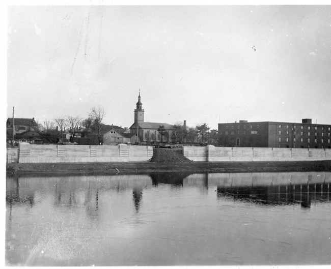 Bierhaus building on future park grounds