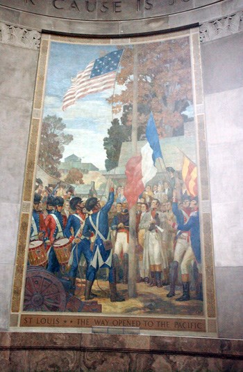 Raising of flag over Louisiana purchase lands Raising of flag over Louisiana purchase lands