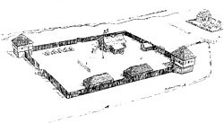 Drawing of British Fort Sackville Drawing of British Fort Sackville