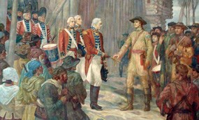 Lt. Gov Henry Hamilton surrenders Fort Sackville Lt. Gov Henry Hamilton surrenders Fort Sackville