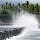 Waves crashing on shore