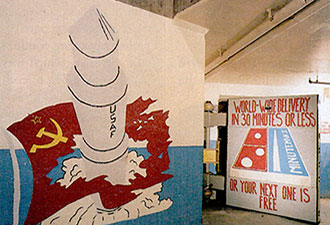 Missile artwork on eight-ton blast door